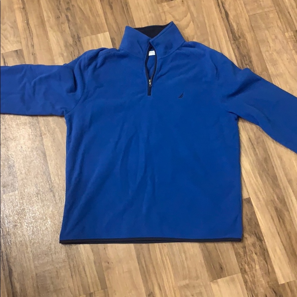 Nautical slim fit blue fleece